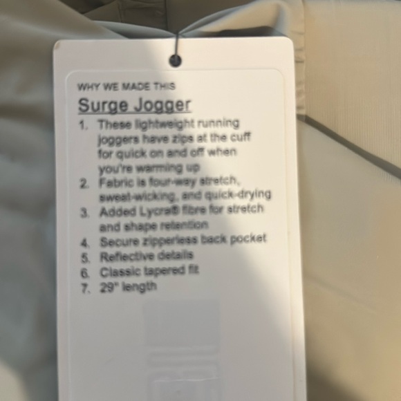 Lululemon Surge Jogger 29" BNWT - Picture 8 of 8